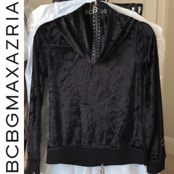 🆕 Hooded Velour Studded Sweat Suit BCBG MAX AZRIA - Picture 3 of 15